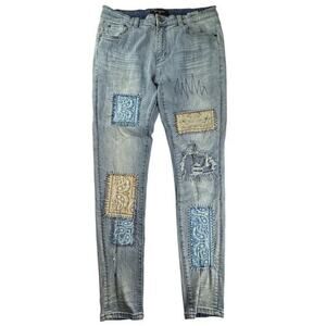 Serenede Patchwork Denim Jeans - 34x32 - Excellent!